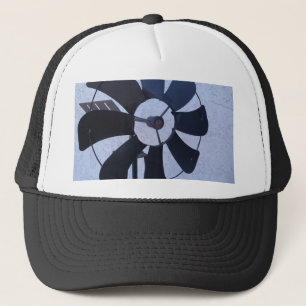 black windmill trucker hat