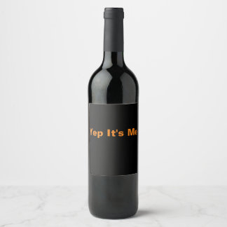 Black wine label