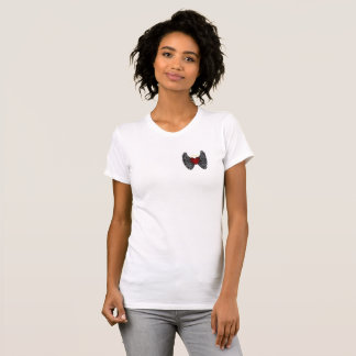 Black Winged Halo Heart  T-Shirt