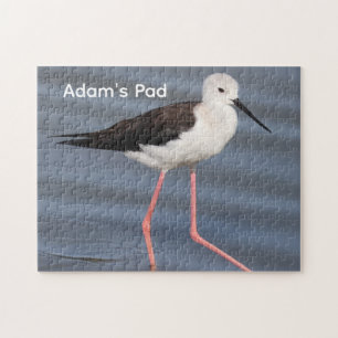 Black Winged Stilt Bird Photo Personalised Jigsaw Puzzle