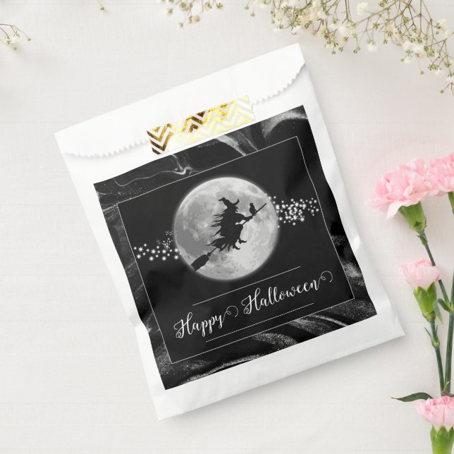 Black Witch Silhouette Halloween Favour Bag (Sealed)