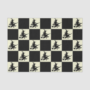 Black Witches Chequered Tissue Paper