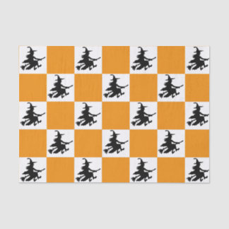 Black Witches Chequered Tissue Paper
