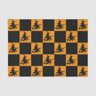 Black Witches Chequered Tissue Paper