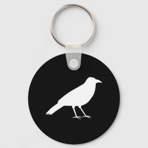 Black with a White Crow. Key Ring