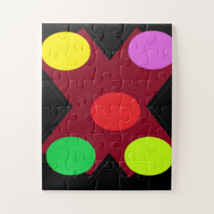 Black with big shapes and colours   jigsaw puzzle