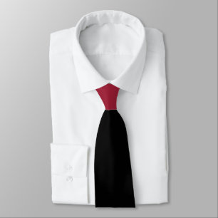 Black with Burgundy Knot Contrast Tie