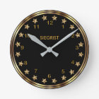 Black with Faux Metallic Gold Star Frame