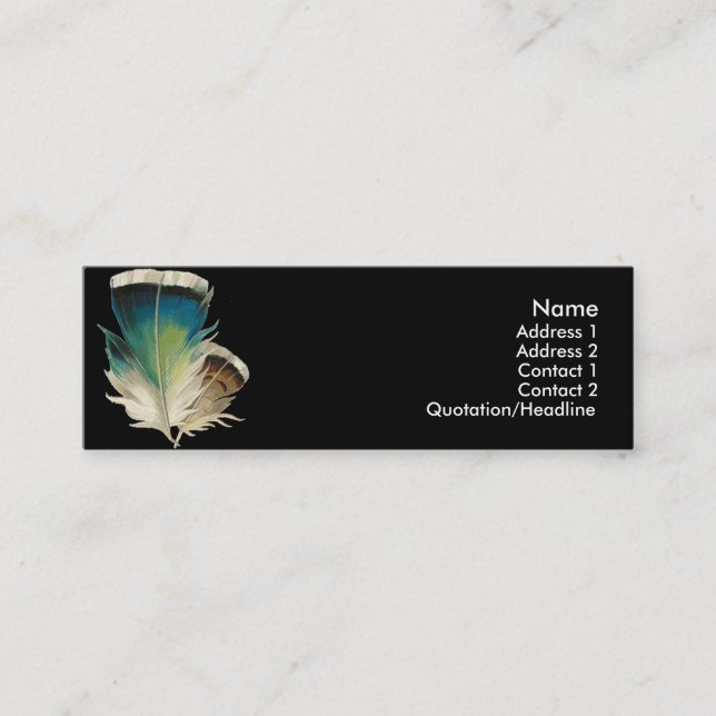 Black with Feathers Profile Cards (Front)