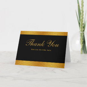 Black with Gold Badge Band Thank You Card