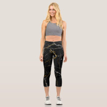 Black with gold foil marble pattern 