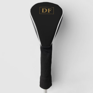 Black With Gold Monogrammed Golf Head Cover