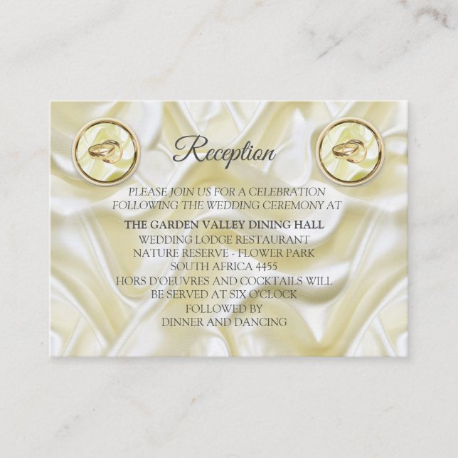 Black with Gold on Silk texture Enclosure Card (Front)