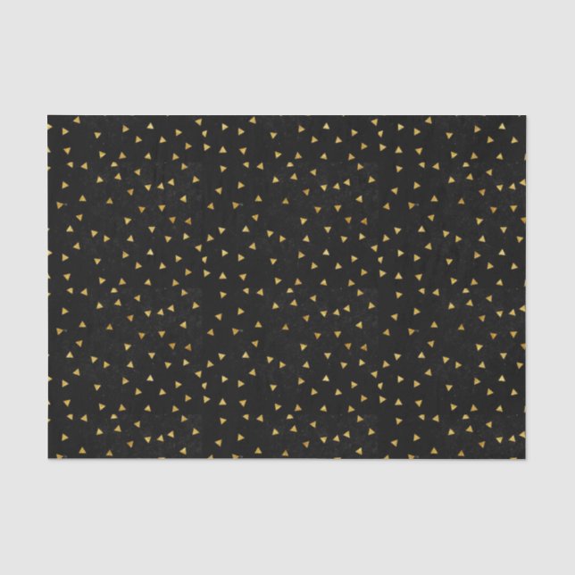 Black with Gold Sparkles Tissue Paper (Front)