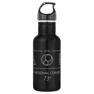 Black with grey deconstructed logo 532 ml water bottle