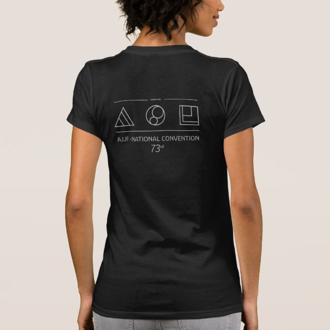 Black with grey logo women's t-shirt (Back)