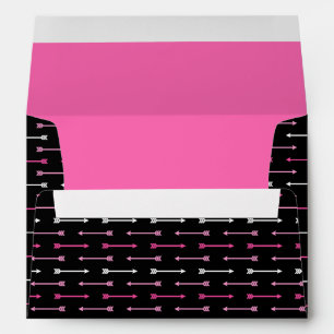 Black with Pink Arrows - Envelope