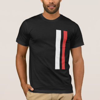 Black with Red and White Lines t-Shirt