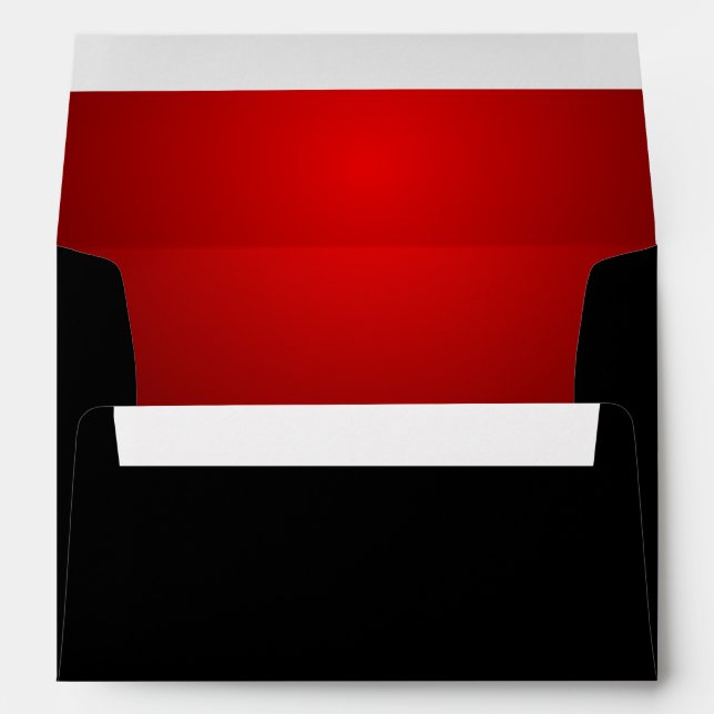 Black with Red Effect Lined Envelopes (Back (Bottom))