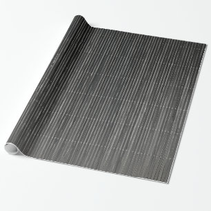 BLACK WITH SUBTLE WHITE STRIPES WRAPPING PAPER
