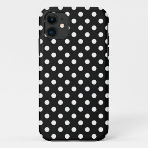 Black with white dots iPhone 11 case