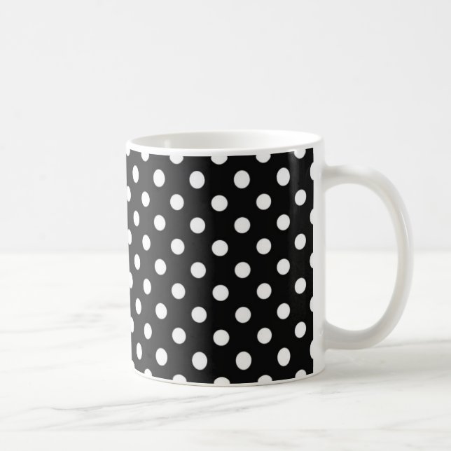 Black with white dots coffee mug (Right)