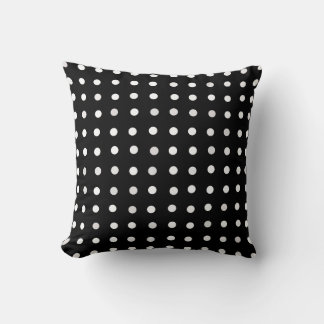black with white dots cushion