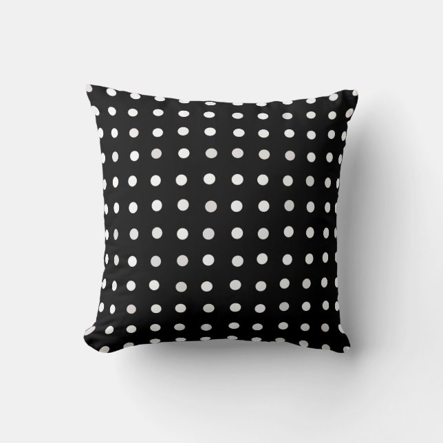 black with white dots cushion (Front)