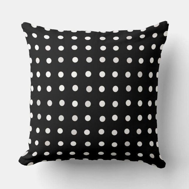 black with white dots cushion (Front)