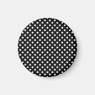 Black with white dots magnet