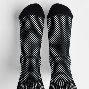 Black with white dots socks