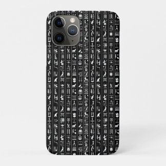 Black With White Hieroglyphs iPhone 11 Pro Case