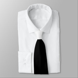 Black with White Knot Contrast Tie