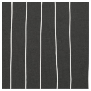 Black with White Lines Fabric