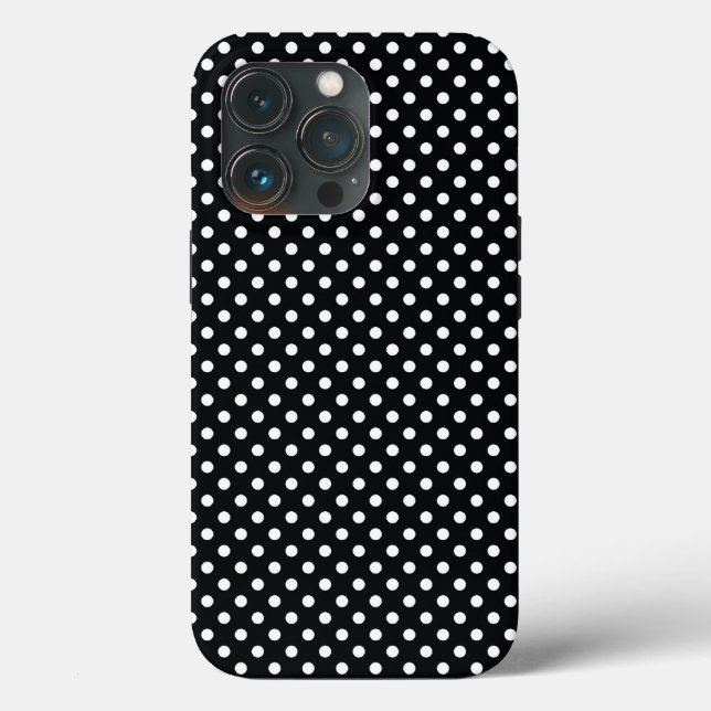Black with white polka dots Case-Mate iPhone case (Back)