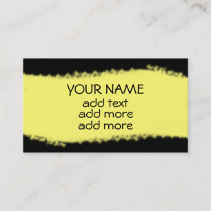 Black with Yellow Stripe Business Cards
