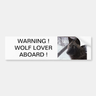 Black Wolf Bumper Sticker