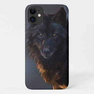black wolf iPhone 11 case