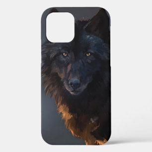 black wolf iPhone 12 case