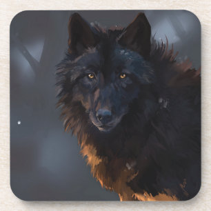 Black Wolf Coaster
