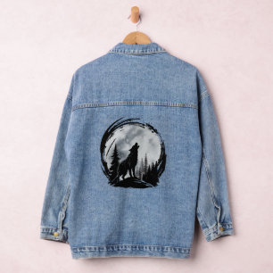 Black Wolf  Denim Jacket