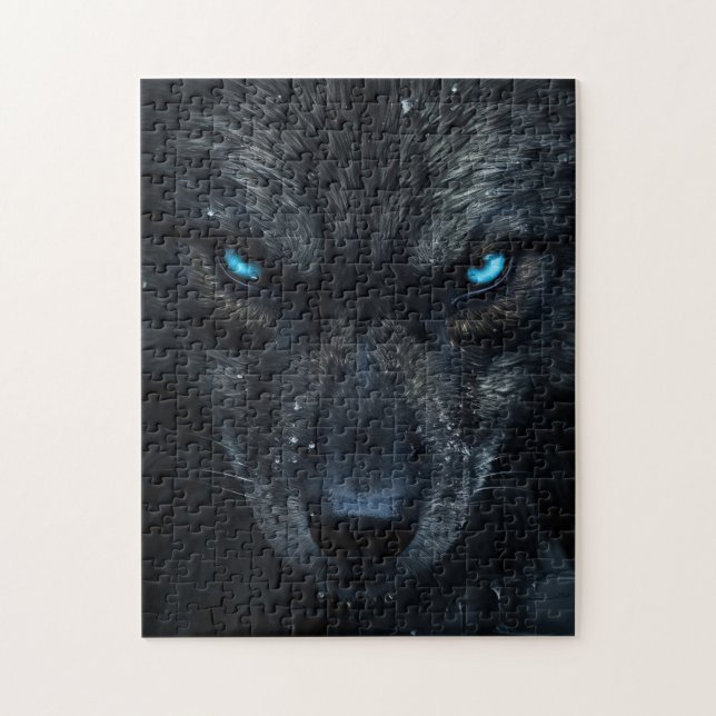 Black Wolf Jigsaw Puzzle (Vertical)