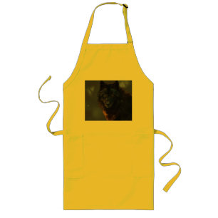 black wolf long apron