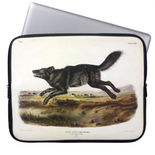 Black Wolf, or Black American Wolf (Canis Lupus) Laptop Sleeve