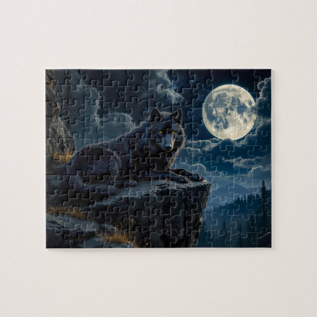 Black Wolf Puzzle (Horizontal)