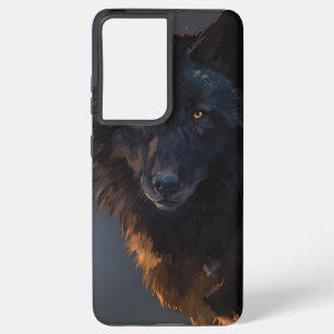 black wolf samsung galaxy case
