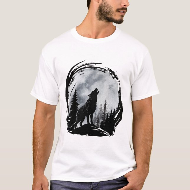 Black Wolf  T-Shirt (Front)