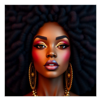 black woman african melanin sista brown skin girls poster