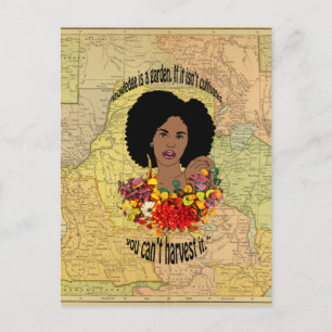 Black Woman African Proverbs Quotes Wisdom art Postcard