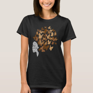 Black Woman Afro Butterfly Cool Black History Mont T-Shirt